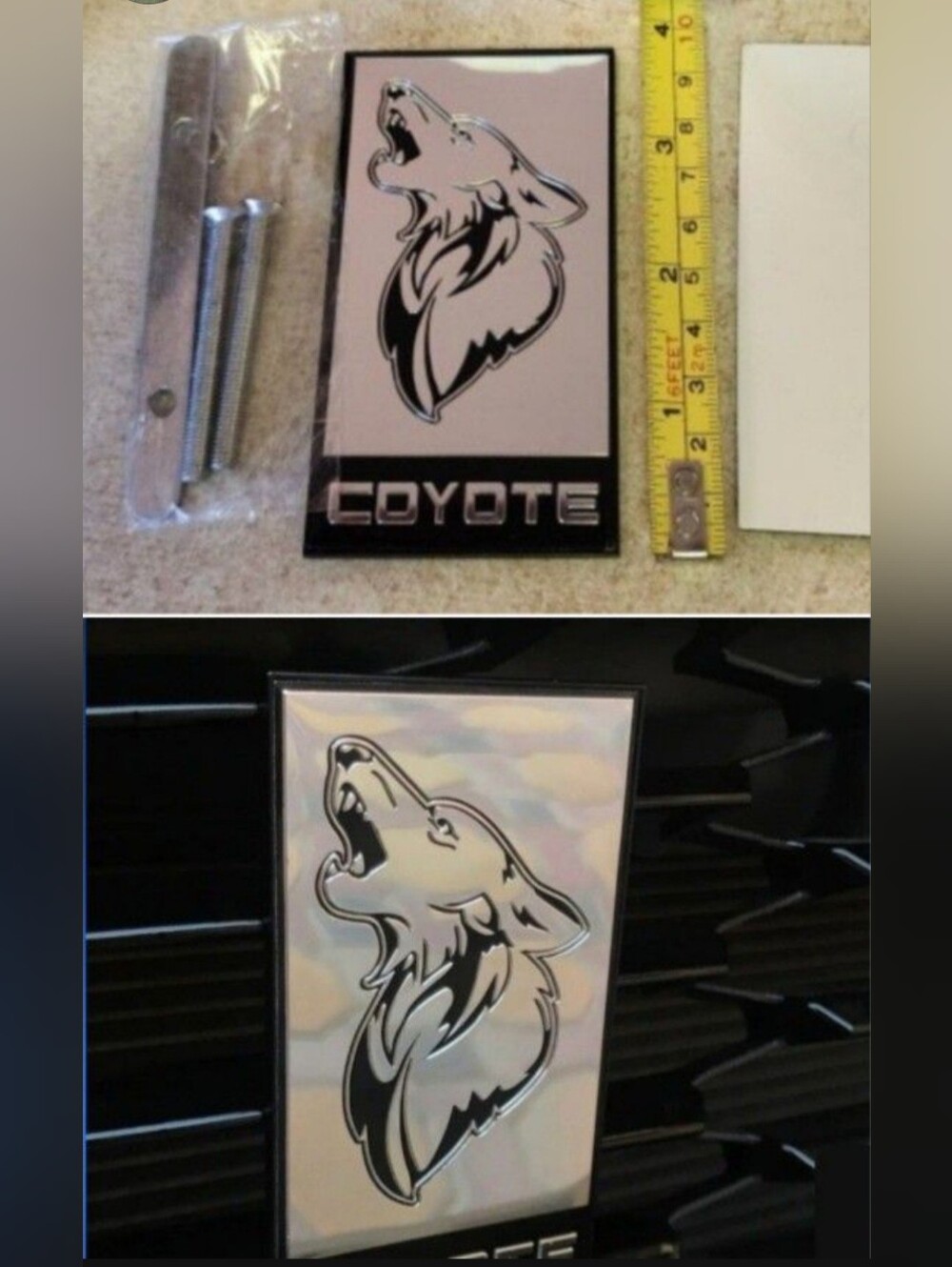 New Mustang Coyote Grille Badge with Hardware